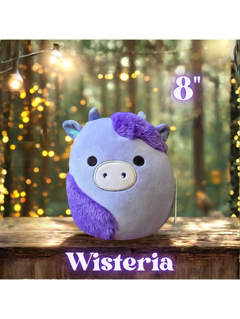 NWT Squishmallows Day 2026 Wisteria the Cow 8"